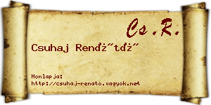 Csuhaj Renátó névjegykártya